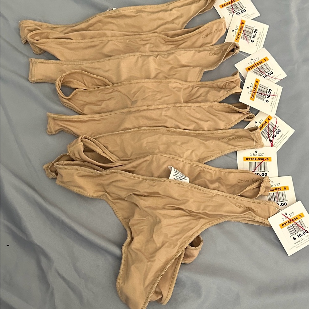 Calvin Klein Nude Thong Brand New With Tags - 8 Pairs Total